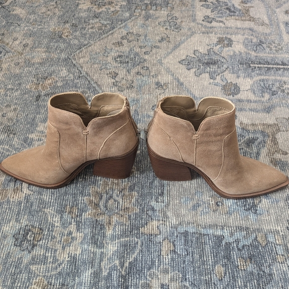 Vince Camuto Gradesha High Block Heel Booties in Tortilla - Picture 5 of 11